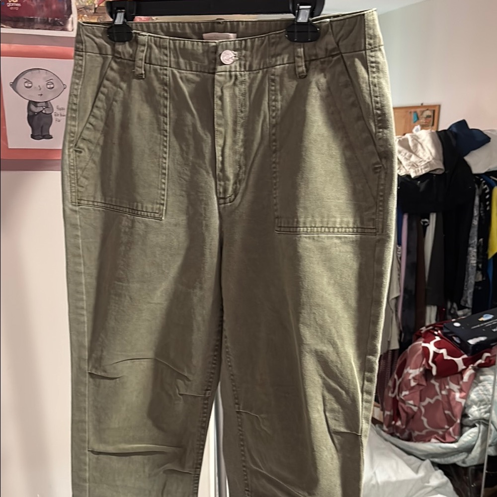 🌺Socialite Green Boyfriend Jeans with Washed Look